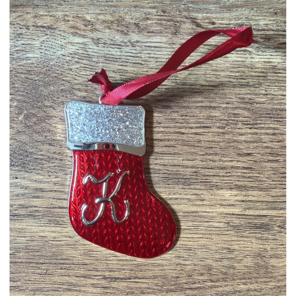 Harvey Lewis "K" Stocking‎ Ornament-Excellent Condition Christmas Holiday